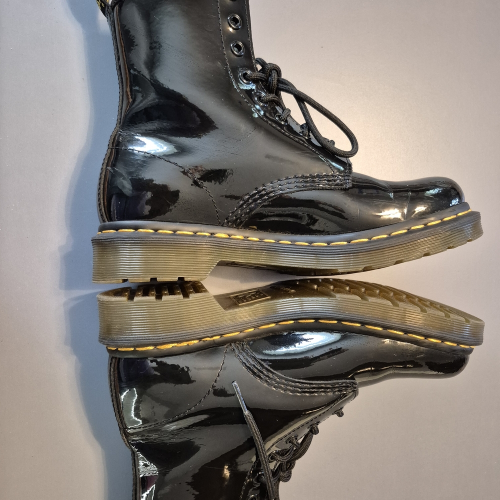 Dr. Martens 1460 8 Eye Black Patent Leather Boots - Picture 5 of 6